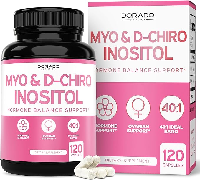 Inositol Suplemento Hormonal 120 Cápsulas — Myo & D-Chiro 40:1