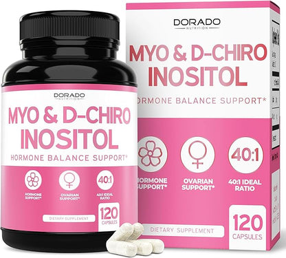 Inositol Suplemento Hormonal 120 Cápsulas — Myo & D-Chiro 40:1